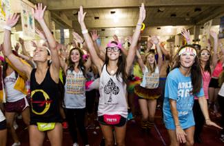 Group of students dance