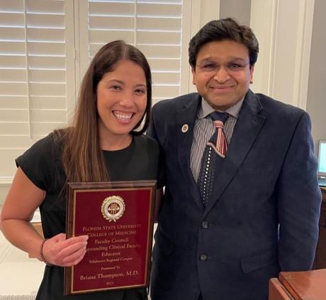 Dr. Briana Thompson received The Outstanding Clinical Faculty Award