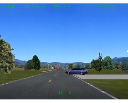 Driving simulation screenshot image