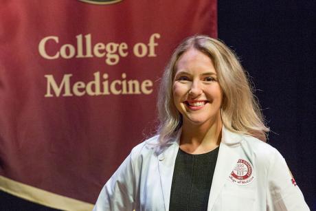 Katharyn Lindborg, who graduated from the IMS program in May 2018 with the first cohort of graduates, is now a first-year medical student at the FSU College of Medicine.