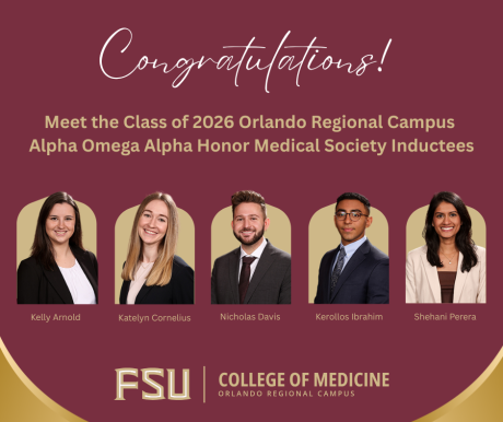 The five members of the Orlando Classes AOA inductees of the Class of 2026