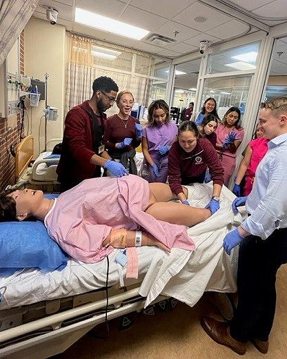 PA Class of '24 at College of Nursing Simulation Lab