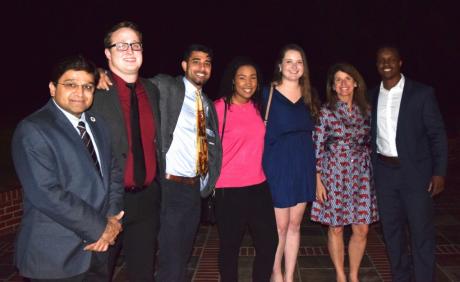 Dr. Rahangdale with Alston Watt with medical students