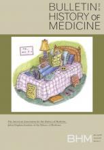 Cover of the Bulletin of the History of Medicine