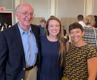 Dr. Calvin Reams, Thomasville Administrator, Dr. Brittany Schafer, Class of 2018, and Dr. Amy R. Neal, Class of 2008. Dr. Amy Reimer Neal was one of the first three students to rotate in Thomasville Georgia. 