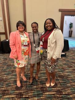 Ericka Horne with past presidents Dr. Berthline Isma and Ms. Venise White