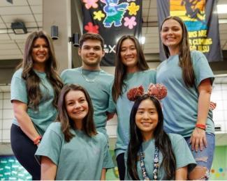 A group photo of the six dancers on the College of Medicine team
