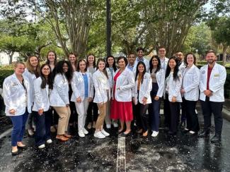 White Coat photo of the Class of 2026 at the Orlando Regional Campus