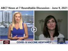 FSU College of Medicine's Dr. Christie Alexander discusses vaccine hesitancy during an interview with WWSB ABC7 (Sarasota) anchor Jacqueline Matter.