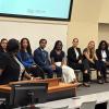 Dean Alma Littles addresses the seven members of the Bridge to Clinical Medicine Class of 2026.