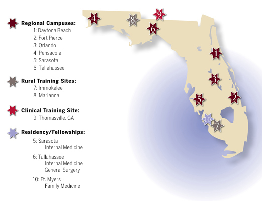 Psychology Fsu Academic Map Our Campuses At A Glance | College Of Medicine